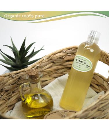 Organic 100% Pure Cold Pressed Rice Bran Oil - 12 Oz | Premium Quality - Buy Online on GoSupps.com