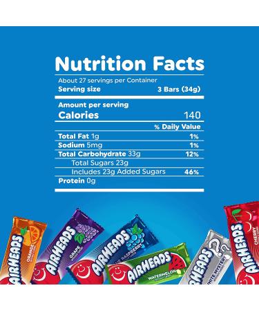 Airheads Candy Mini Bars  Assorted Fruit Flavors  Individually Wrapped  Non Melting  Party  Pantry 80ct Bag  Box of 4 Bags 80 Count (Pack of 4) - Buy Online on GoSupps.com