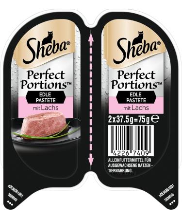 Sheba Perfect Portions Wet Cat Food - Salmon Pate 32 x 75g (2.4 kg) - Finest Premium Quality for Your Cat - Buy Online on GoSupps.com