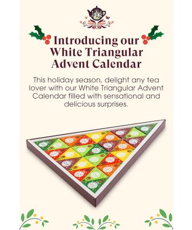 English Tea Shop Organic Advent Calendar White Triangular - 25 Pyramid Tea Bags - Buy Online on GoSupps.com