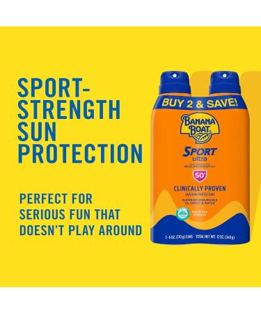 Banana Boat Sport Ultra SPF 50 Sunscreen Spray & Soothing After Sun Gel with Aloe Twin Packs - Buy Online on GoSupps.com