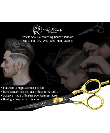 Wishbeauty 6" Professional Scissor for Hair Cutting Hair Dressing Thinning Shear Scissors UK Shears for Hair Cutting Barber Scissors for Professionals - Buy Online on GoSupps.com