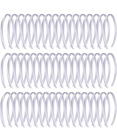 Duufin 50 Pieces Satin Headbands White Headband Thin Plain Headband 1cm DIY Headband Satin Covered Hair Headbands for Girls and Women White 0.39 Inch (Pack of 50) - Buy Online on GoSupps.com
