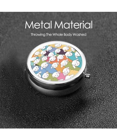 Shop Cute Colorful Sheep Cartoon Round Pill Box - 3 Compartment Travel Organizer for Vitamins & Meds - Buy Online on GoSupps.com