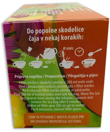  UPSY Alpine Fruit Tea - Best Aromatic Herbal Tea with Peach and Zinc Flavor - 4 packs of 20 bags (80 tea bags) (green tea peach juice with zinc - 80 bags) - Buy Online on GoSupps.com