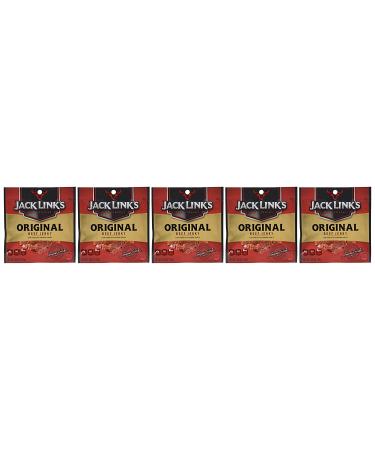 Jack Link's Beef Jerky Multipack - 5 Original 0.625 Oz Bags, 7g Protein, Flavorful Ready-to-Eat Snack - Buy Online on GoSupps.com