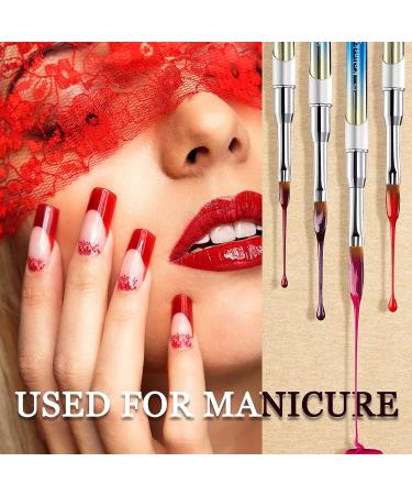 4 Pieces Kolinsky Acrylic Nail Brushes - Round Handle, Sizes 6, 8, 10, 12 - Nail Art Manicure Tool - Buy Online on GoSupps.com