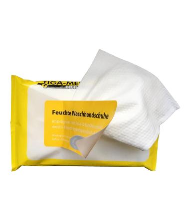 Buy Wash Gloves Wet Disposable 24 Pack (192 Pieces) | Aloe Vera Impregnated for Gentle Skin Care - International Shipping Available - Buy Online on GoSupps.com