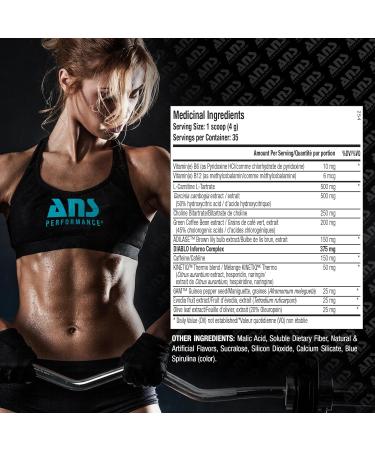 ANS Performance Diablo (35 Servings 4.9 oz) - Energy Powder for Elevated Strength & Stamina - With Added Kinetq Garcinia L Carnitine - Thermogenic Formula - Delicious Flavours (Pineapple Punch) - Buy Online on GoSupps.com