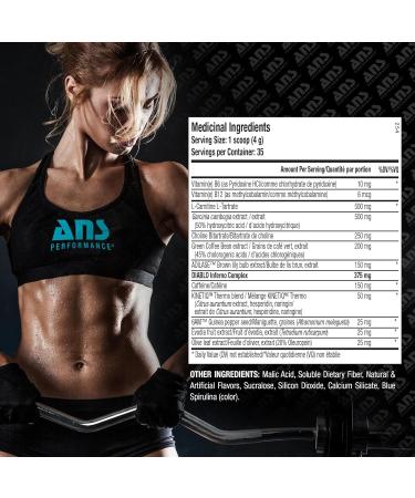 ANS Performance Diablo (35 Servings 4.9 oz) - Energy Powder for Elevated Strength & Stamina - With Added Kinetq Garcinia L Carnitine - Thermogenic Formula - Delicious Flavours (Clementine) - Buy Online on GoSupps.com