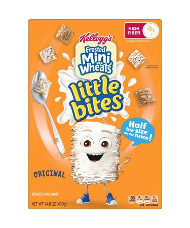 Kellogg's Frosted Mini-Wheats Little Bites Breakfast Cereal Kids Cereal Family Breakfast Original - 14.8oz