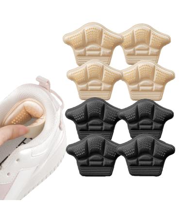 Back of Heel Cushion Inserts  8 Pieces Grips Pads for Boots  Loose Shoes Too Big  Shoe Pad Foot Sports Adjustable Anti-wear Feet Inserts Insoles Patch Protector