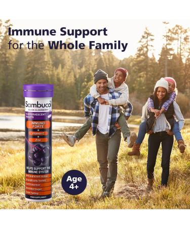 Sambucol Black Elderberry Effervescent Tablets 15 Count - 30g - Immune Support - Pack of 1 - Buy Online on GoSupps.com