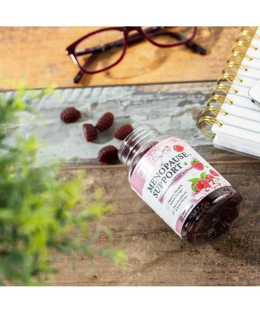 Menopause Relief Gummies - Natural Hot Flash & Night Sweats Support - Energy Supplement - Raspberry Pomegranate - 60 Gummies - Buy Online on GoSupps.com