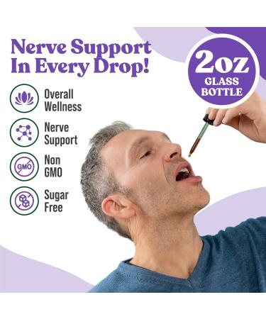 Nervestra Nerve Health Support Supplement | Fast-Absorbing Herbal Liquid - Turmeric White Willow Bark B-Vitamins & More for Optimal Nerve Function - Buy Online on GoSupps.com