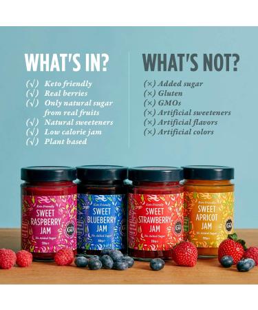 Good Good Keto Jam Jelly Variety Box - No Added Sugar - 12 oz (3 Pack) - Buy Online on GoSupps.com