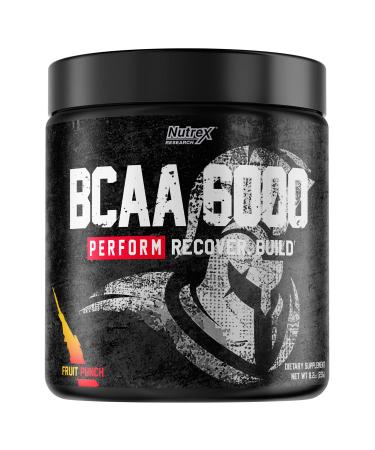 Nutrex Research BCAA Powder 6000 | 6 Grams of BCAAs Amino Acids | Proven BCAA 2:1:1 Ratio of L-Leucine, L-Isoleucine, L-Valine for Muscle Recovery, Growth, Performance | Fruit Punch 30 Servings - Buy Online on GoSupps.com