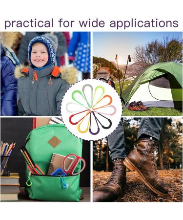 50 Zip Pendant Pulls - Nylon Anti-Slip Zipper Handles 10 Color Options for Backpacks & Sportswear - Buy Online on GoSupps.com