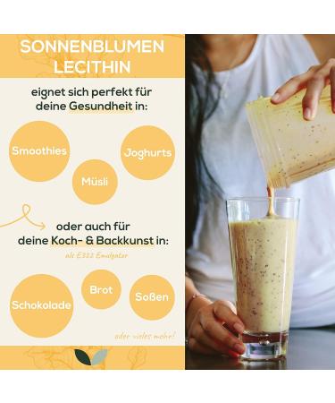 Sunflower Lecithin 250g - Pure Vegan Lecithin Powder for Cooking & Baking | High Bioavailability - Buy Online on GoSupps.com