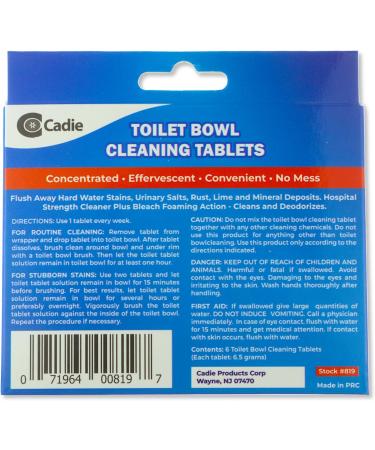 Toilet Bowl Cleaning Tablets - Automatic Drop-in Bleach for Home & Commercial | 6 Blocks Remove Stains Rust & Mineral Deposits - 1 Pack - Buy Online on GoSupps.com