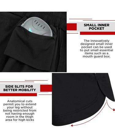 RDX MMA Training & Kickboxing Shorts | Martial Arts Cage Fight Gear - Muay Thai, BJJ, Boxing, Grappling | X-Large Black - Buy Online on GoSupps.com