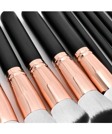 Retoo 10-Piece Professional Make-Up Brush Set | Ideal for Powder Cream & Liquid | Black Eye & Face Brushes - Buy Online on GoSupps.com