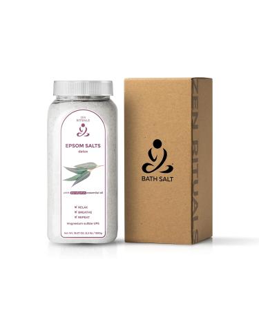 Zen Rituals Epsom Bath Salts Eucalyptus Detox 1 KG. UPS made from pure magnesium sulfate