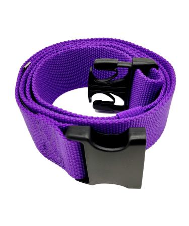 Gait Belt with Plastic Buckle by LiftAid - Transfer and Walking Aid with Belt Loop Holder for Assisting Therapist, Nurse, Home Care - 60"L x 2"W (Purple)