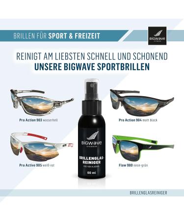 Bigwave Glasses Cleaner - 60ml Premium Alcohol-Free Spray for Gentle Cleaning of All Glasses Sports Glasses iPhones & Laptops - Buy Online on GoSupps.com