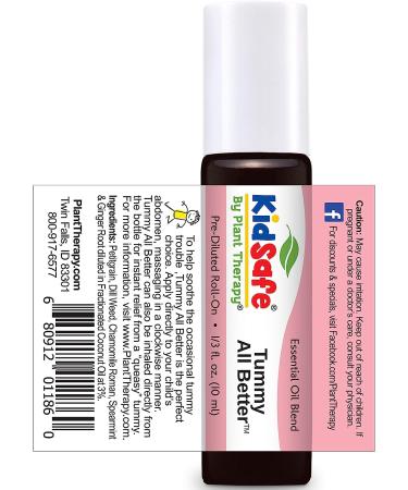 Plant Therapy KidSafe Tummy All Better Essential Oil Roll-On 10 mL - 100% Pure Therapeutic Grade - 0.33 Fl Oz - Buy Online on GoSupps.com
