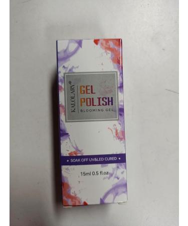 Kalolary Clear Blooming Gel Nail Polish 15ml UV LED Soak Off Nail Art Polish for Spreading Effect Marble Nail Gel Paint Nail Designs for DIY Flower Animal Watercolor Manicure Kit - Buy Online on GoSupps.com