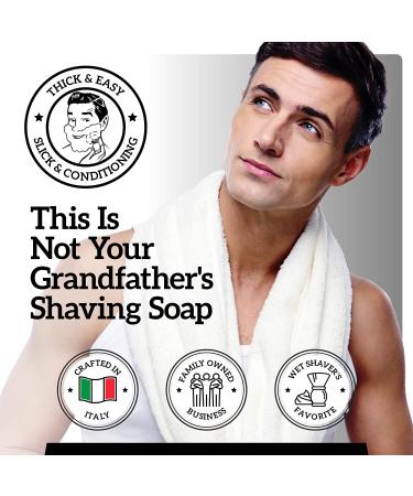 Mr. Fine 21C Men's Shaving Soap 5oz - Thick Lather, Razor Burn Protection - Made in Italy, No Artificial Colors - Buy Online on GoSupps.com