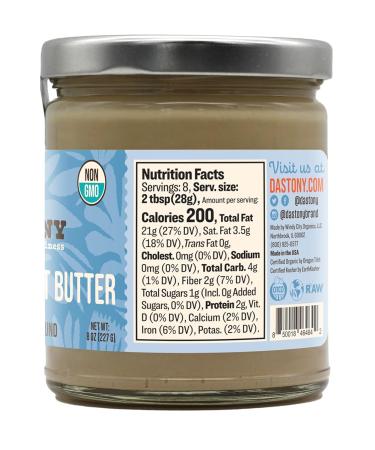 Dastony Macadamia Nut Butter 8 oz | Creamy, Organic & Delicious - Buy Online on GoSupps.com