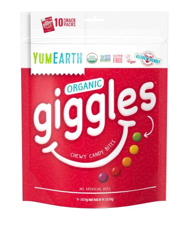 YumEarth Organic Giggles 10 Snack Packs .5 oz (14 g) Each