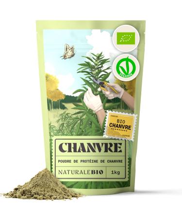 NaturaleBio Prot ine de Chanvre en Poudre 1 kg - Proteine en Poudre pour Personnes Actives - Id al pour R gimes Sans Gluten Sans Lactose & K to - Produit avec des Graines de Chanvre Bio Certifi es