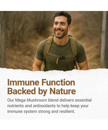 Procera Mega Mushroom - Improved Memory, Natural Energy & Mental Clarity - Clear Mind - Lift Brain Fog - Immune Support - Detox - Lions Mane Chaga Cordyceps Shiitake Turkey Tail - 60 Count - Buy Online on GoSupps.com