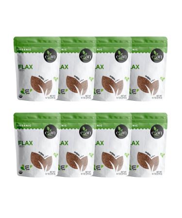 Elan Organic Flax Seeds 8 Pack 77.6 Ounce