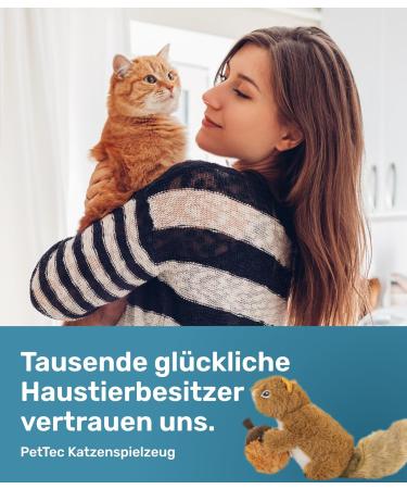 Buy Pettec Interactive Cat Toys - Electric Movable Squirrel with Catnip | Automatic Self-Employment Toy for Cats - Buy Online on GoSupps.com