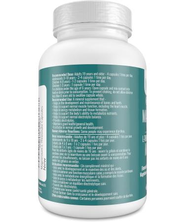Magnesium L-Threonate Supplement - Pure High-Absorption Chelated Threonate - 124 Premium Capsules x 50 mg Elemental Magnesium 200 mg Once Daily for Women and Men - Made in Canada by Nutritionn - Buy Online on GoSupps.com