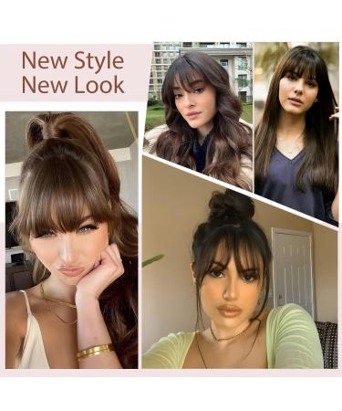 Buy Silk-Co Clip-In Hair Bangs Extensions | Real 7A Remy Dark Brown Pony Hair | Soft Natural Fringe 20cm - 3g (1 Pack) - Buy Online on GoSupps.com
