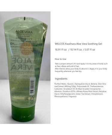 WELCOS Kwailnara Aloe Vera Gel - 98% Pure Moisture Soothing Gel for Face Body Hands & Hair | California Grown Korean Skin Care (16.91 Fl oz - Buy Online on GoSupps.com