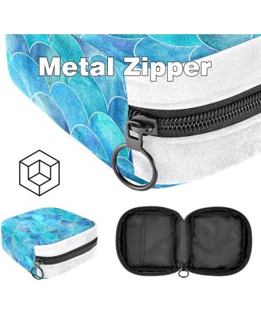 GIAPB Blue Mermaid Scales Period Pad Pouch Sanitary Napkin Storage Bag - Buy Online on GoSupps.com