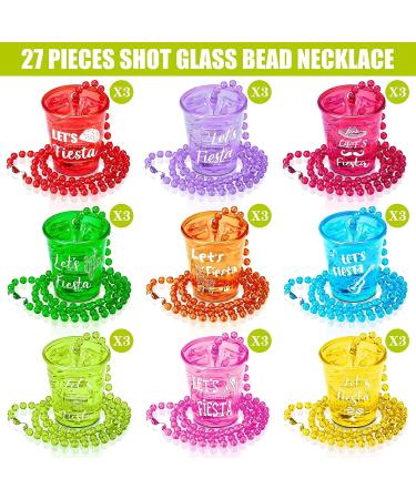 27 Pcs Let's Fiesta Shot Glass Necklaces - Cinco De Mayo Party Favors - Buy Online on GoSupps.com