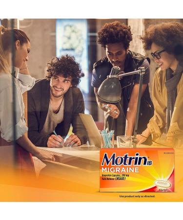 Motrin IB Migraine Liquid Gel Caps 20 Ct Ibuprofen 200mg for Migraine Relief - Buy Online on GoSupps.com