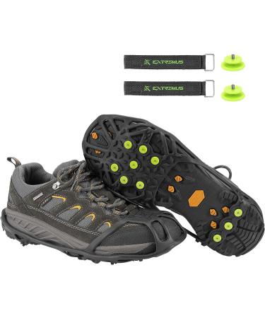 Extremus Ice Snow Grips Traction Cleats with Tungsten Spikes for Shoes and Boots - S/M Size for Walking, Fishing, Hiking, Climbing - Buy Online on GoSupps.com