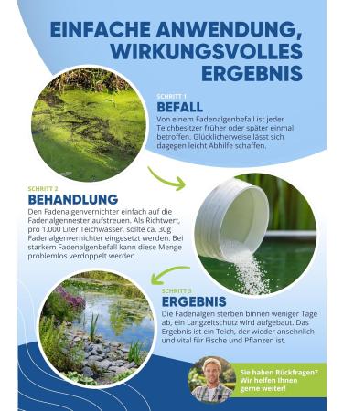 Buy AGUALEVE Thread Algae Shredder 1kg - Eco-Friendly & Effective Solution for Ponds | Made in Germany | Treats 33 000 Liters | Quality Guaranteed - Buy Online on GoSupps.com