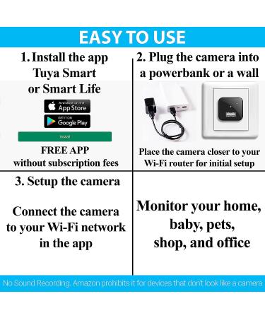 Wireless Hidden WiFi Spy Camera Charger - HD 1080P Remote View - USB Nanny Security Cam for iOS Android - Premium Hidden Camera - Buy Online on GoSupps.com