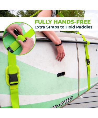 Gradient Fitness Kayak/Paddle Board/Surfboard Shoulder Strap - Hands-Free SUP Carrying Sling with Padded Shoulder - Green - Buy Online on GoSupps.com