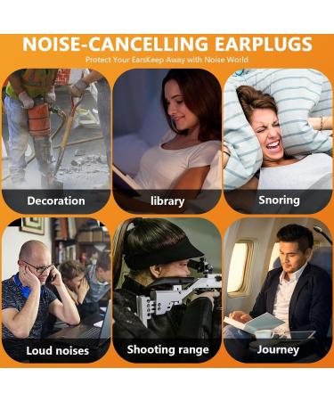 Noise Cancelling Ear Plugs for Sleeping | NNR 38dB Reusable Foam Earplugs | Washable Sleep & Hearing Protector for Work Travel Study Concerts Construction (Gray - Buy Online on GoSupps.com