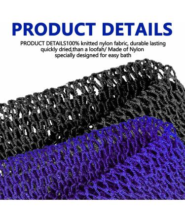 African Net Soft Bath Sponge Set for Exfoliating and Smoothing Skin - 3 Piece Back Scrubber & Long Shower Net for Daily Use - Buy Online on GoSupps.com